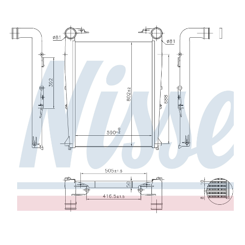 NTERCOOL RADYATÖRÜ RVI KERAX 300 340 DCI